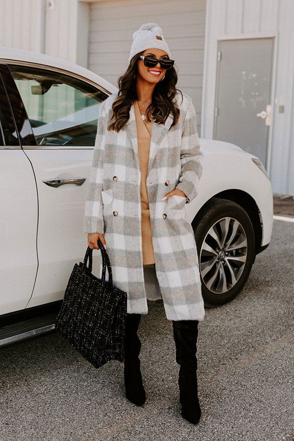 Snowfall Feels Plaid Coat sold by Impressions product image thumbnail 4