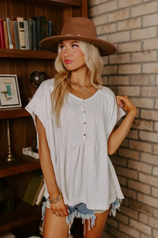 Full Of Charm Shift Top in Ivory sold by Impressions
