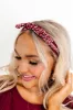 Fan Zone Paisley Headband In Maroon sold by Impressions