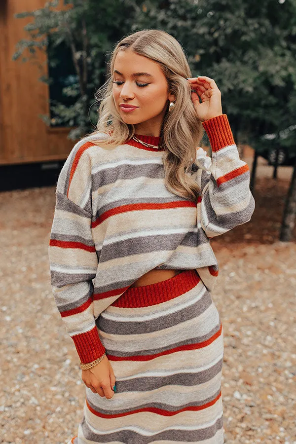 Mulled Wine Stripe Sweater sold by Impressions