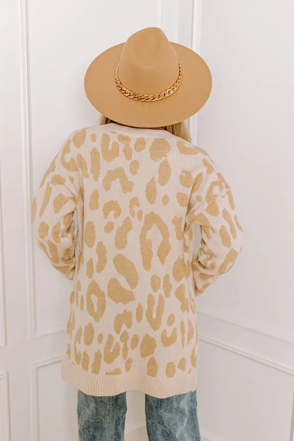 Maple Morning Leopard Cardigan In Cream sold by Impressions product image thumbnail 3