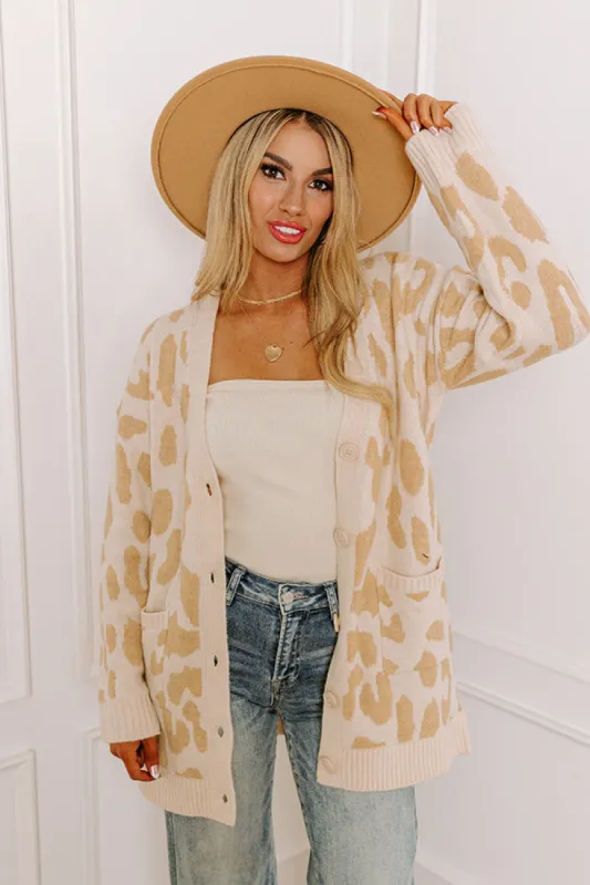 Maple Morning Leopard Cardigan In Cream sold by Impressions