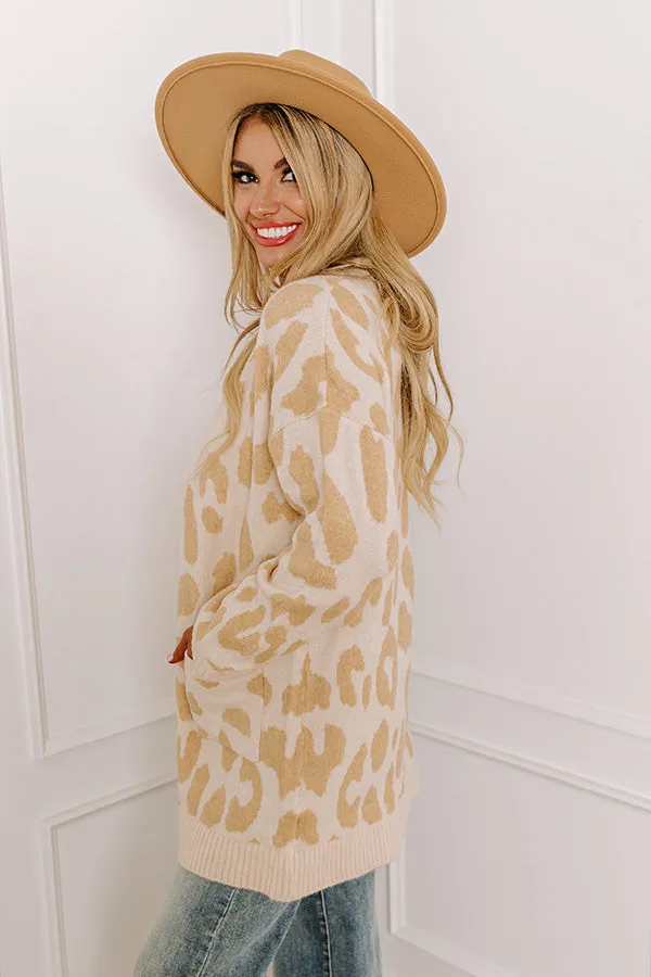 Maple Morning Leopard Cardigan In Cream sold by Impressions product image thumbnail 4