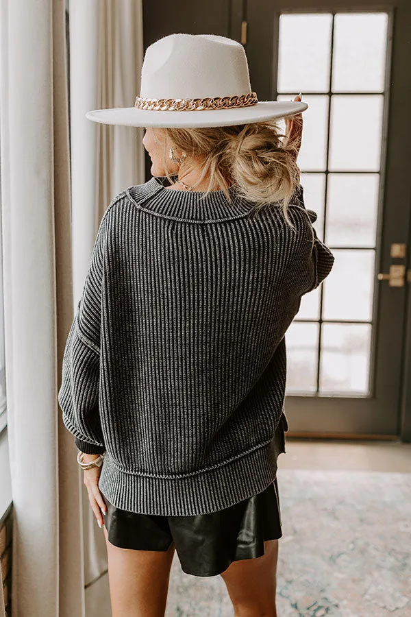 Vermont Bound Vintage Wash Oversized Sweater in Black sold by Impressions product image thumbnail 5