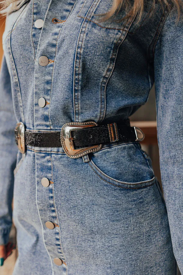 Driving Country Roads Rhinestone Belt In Black sold by Impressions product image thumbnail 4