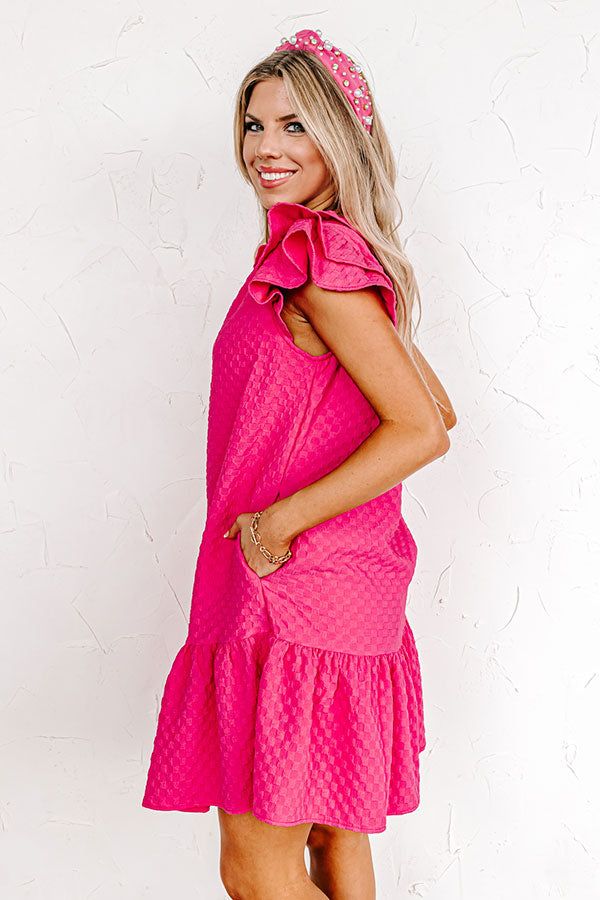 Cutest In The Room Shift Dress In Hot Pink sold by Impressions product image thumbnail 3