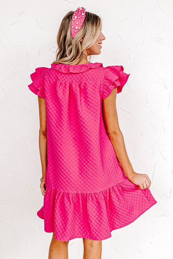 Cutest In The Room Shift Dress In Hot Pink sold by Impressions product image thumbnail 4