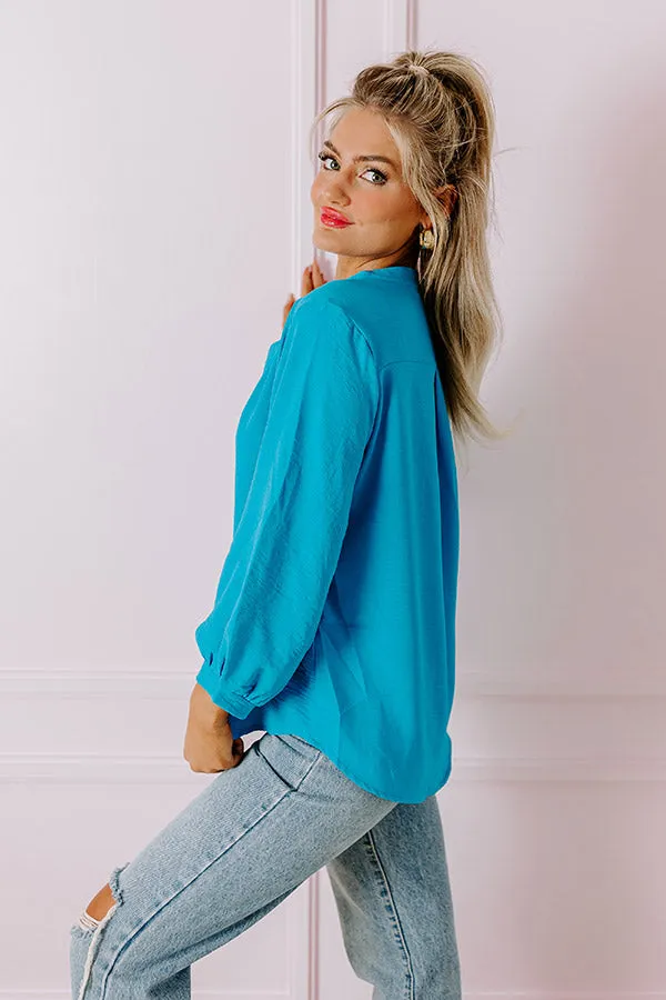 Casual Moment Shift Top in Ocean Blue sold by Impressions product image thumbnail 4