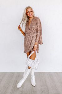 Seriously Swept Away Sequin Dress sold by Impressions