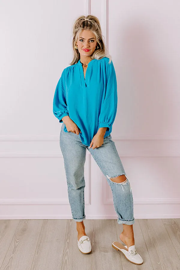 Casual Moment Shift Top in Ocean Blue sold by Impressions product image thumbnail 2
