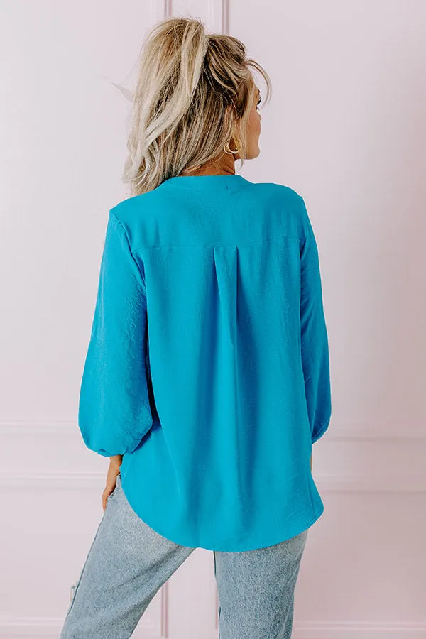 Casual Moment Shift Top in Ocean Blue sold by Impressions product image thumbnail 3