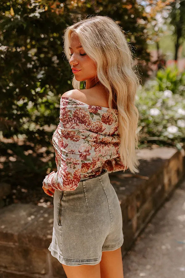 Subtle Charmer Mesh Floral Bodysuit sold by Impressions product image thumbnail 2