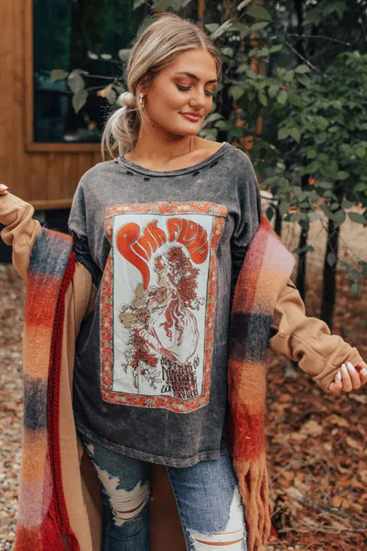 Pink Floyd Marquee London Distressed Graphic Tee in Vintage Black sold by Impressions