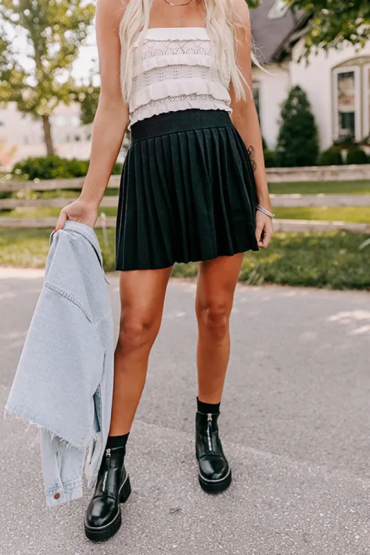The Valeria High Waist Knit Skirt in Black sold by Impressions