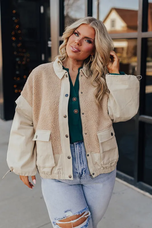 Chestnuts Roasting Sherpa Jacket Curves sold by Impressions