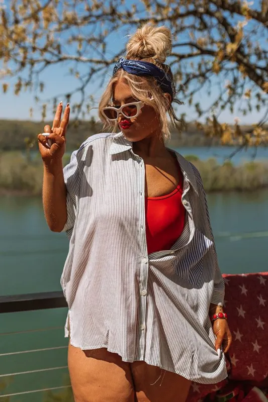 Lucky Ones Stripe Button Up Curves sold by Impressions