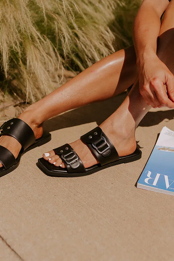 The Bella Faux Leather Sandal In Black sold by Impressions product image thumbnail 2