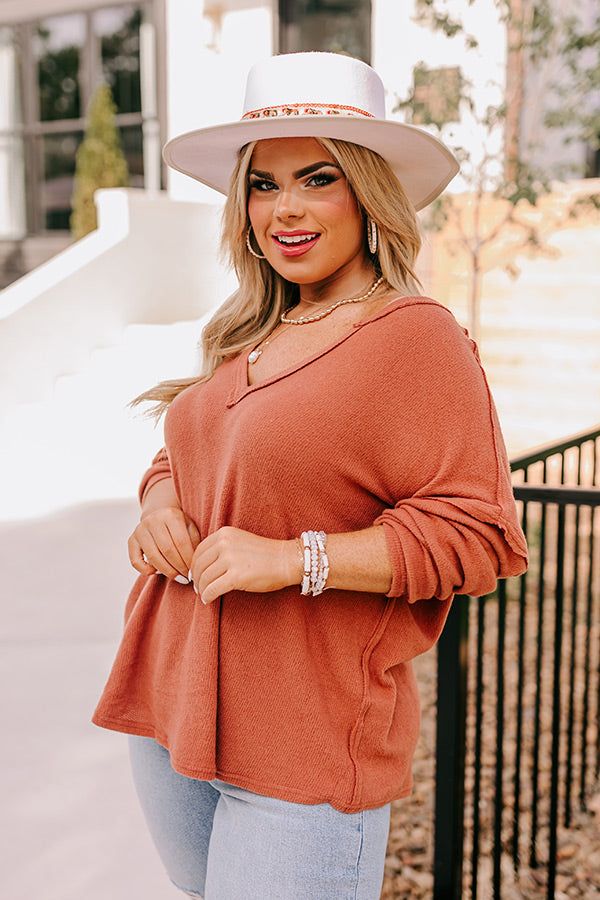 Merlot Snuggles Top In Rust Curves sold by Impressions product image thumbnail 5