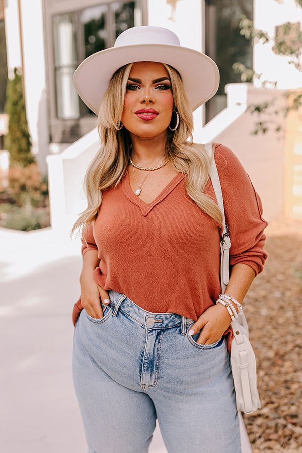 Merlot Snuggles Top In Rust Curves sold by Impressions product image thumbnail 2