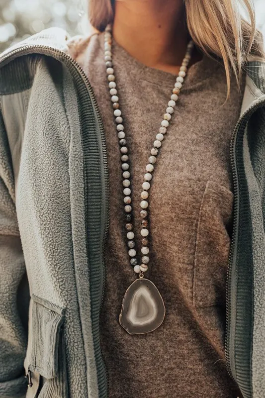 Shaken Espresso Agate Necklace sold by Impressions