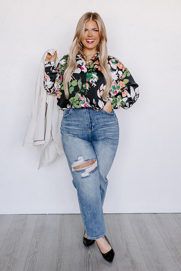 Mind On Malibu Button Up In Black Curves sold by Impressions product image thumbnail 2