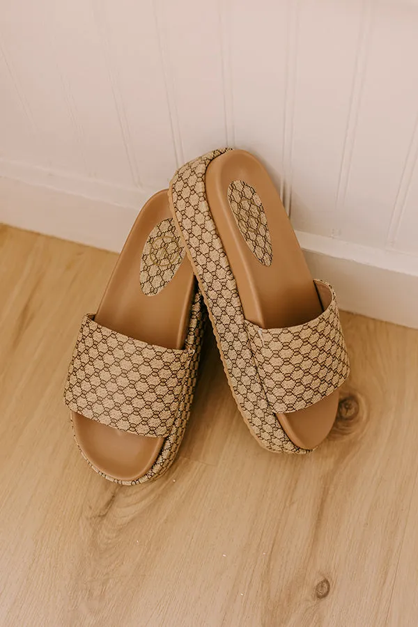 The Melanie Faux Leather Platform Sandal in Tan sold by Impressions product image thumbnail 4