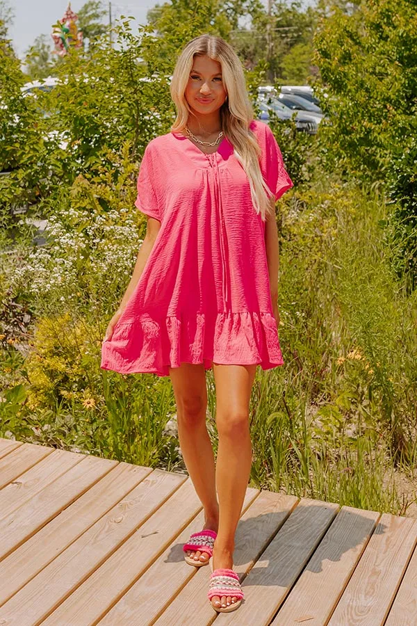 Malibu Villa Shift Dress in Pink sold by Impressions