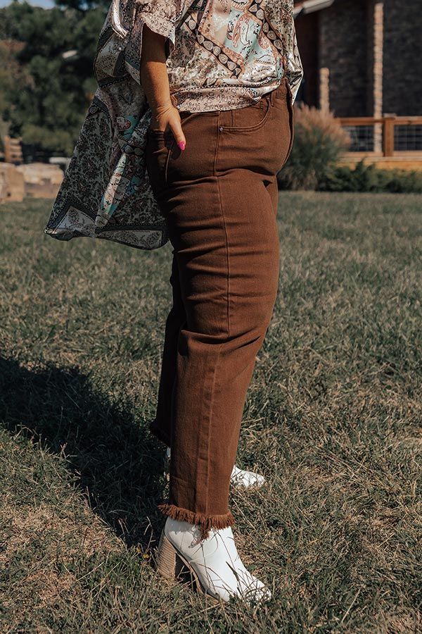 The Utopia High Waist Straight Leg Jean in Chocolate Curves sold by Impressions product image thumbnail 3