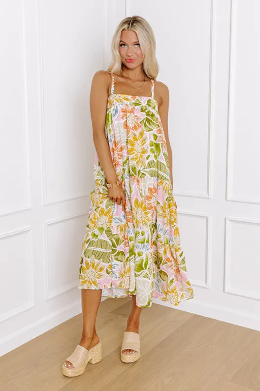 Talk Of The Tropics Midi in Pink sold by Impressions