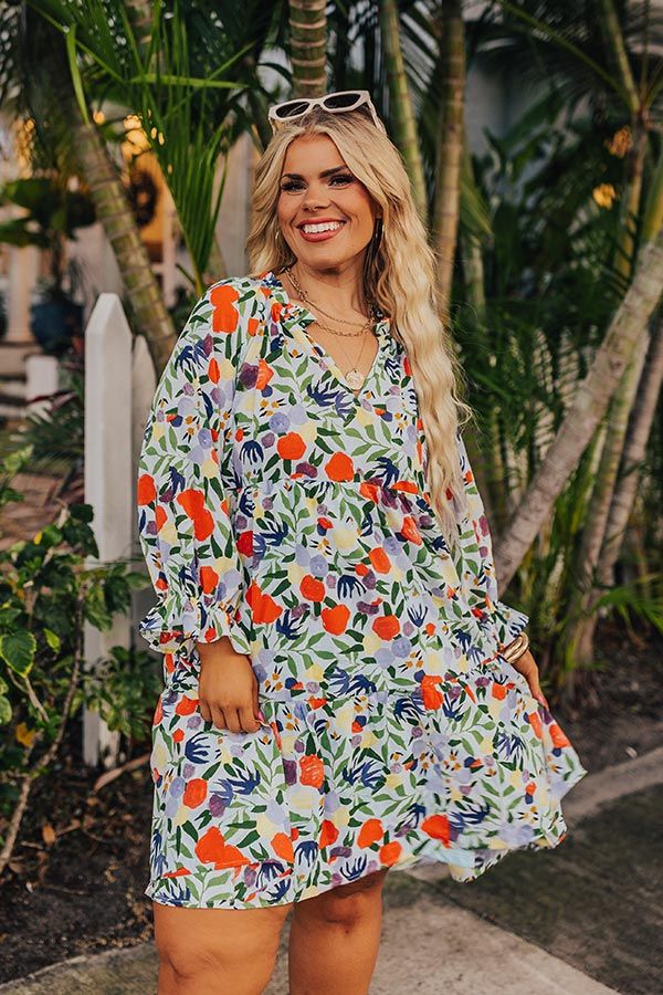 Fresh Blooms Babydoll Mini Dress Curves sold by Impressions product image thumbnail 2