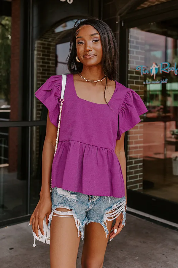 Endless Charisma Peplum Top in Orchid sold by Impressions product image thumbnail 5