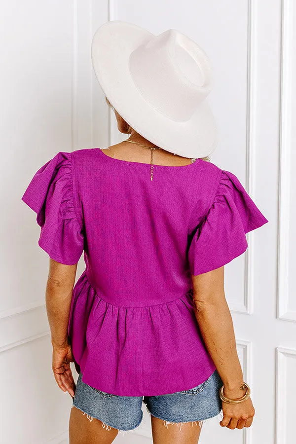 Endless Charisma Peplum Top in Orchid sold by Impressions product image thumbnail 4