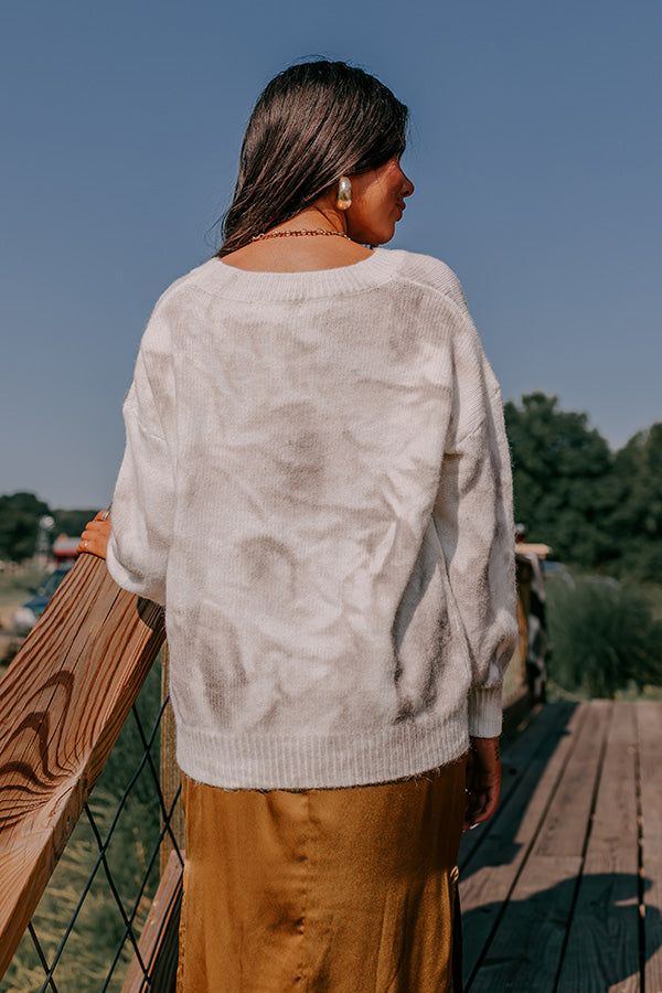 Peppermint Bark Tie Dye Sweater In Taupe sold by Impressions product image thumbnail 3