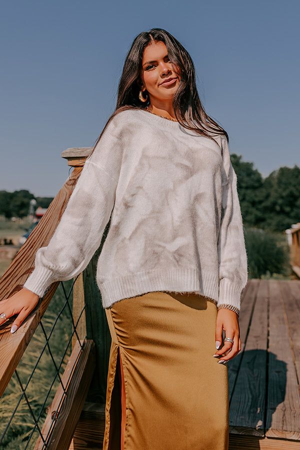 Peppermint Bark Tie Dye Sweater In Taupe sold by Impressions product image thumbnail 2