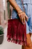 Right On Cue Fringe Crossbody In Aurora Red sold by Impressions