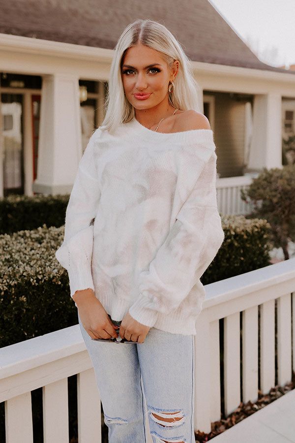 Peppermint Bark Tie Dye Sweater In Taupe sold by Impressions product image thumbnail 5