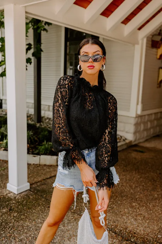 Lovestruck Babe Lace Top in Black sold by Impressions