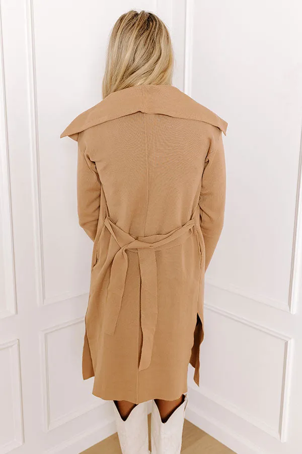 Hiding Out Light Weight Coat In Iced Mocha sold by Impressions product image thumbnail 3