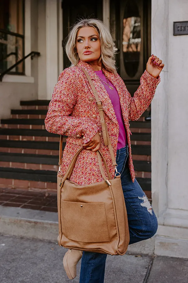 Never Pretend Faux Leather Tote In Tan sold by Impressions product image thumbnail 5