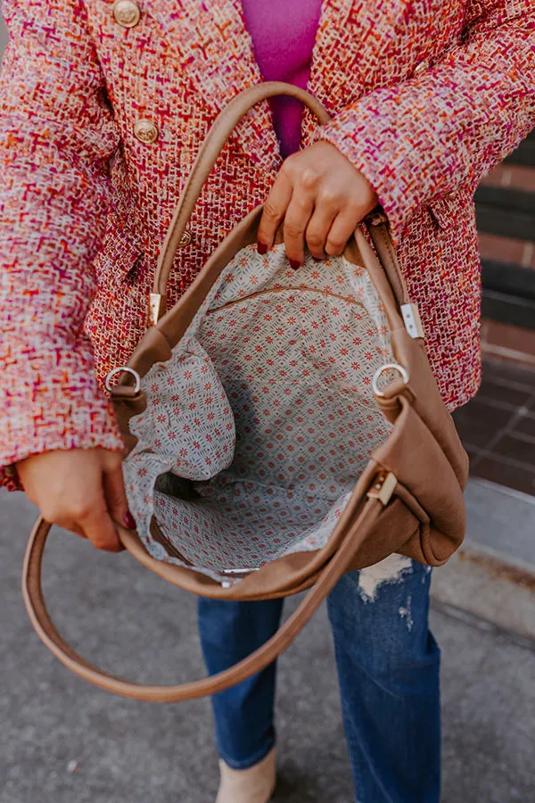 Never Pretend Faux Leather Tote In Tan sold by Impressions product image thumbnail 4