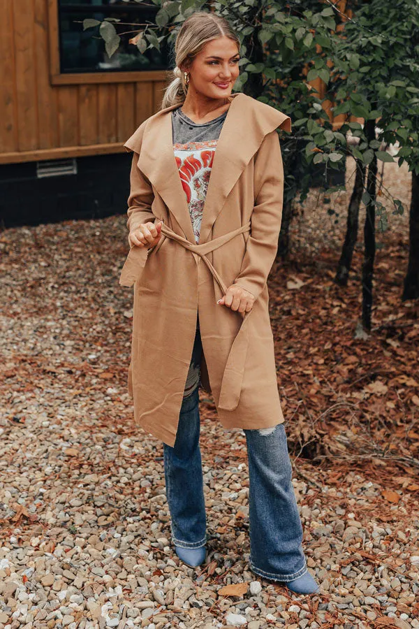 Hiding Out Light Weight Coat In Iced Mocha sold by Impressions product image thumbnail 5