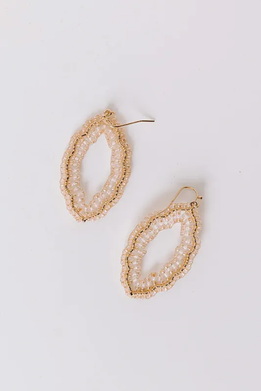 Show Stopper Beaded Earrings in Champagne sold by Impressions
