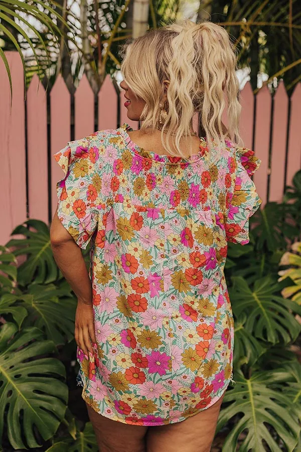 Floral Galore Shift Top In Violet Curves sold by Impressions product image thumbnail 4