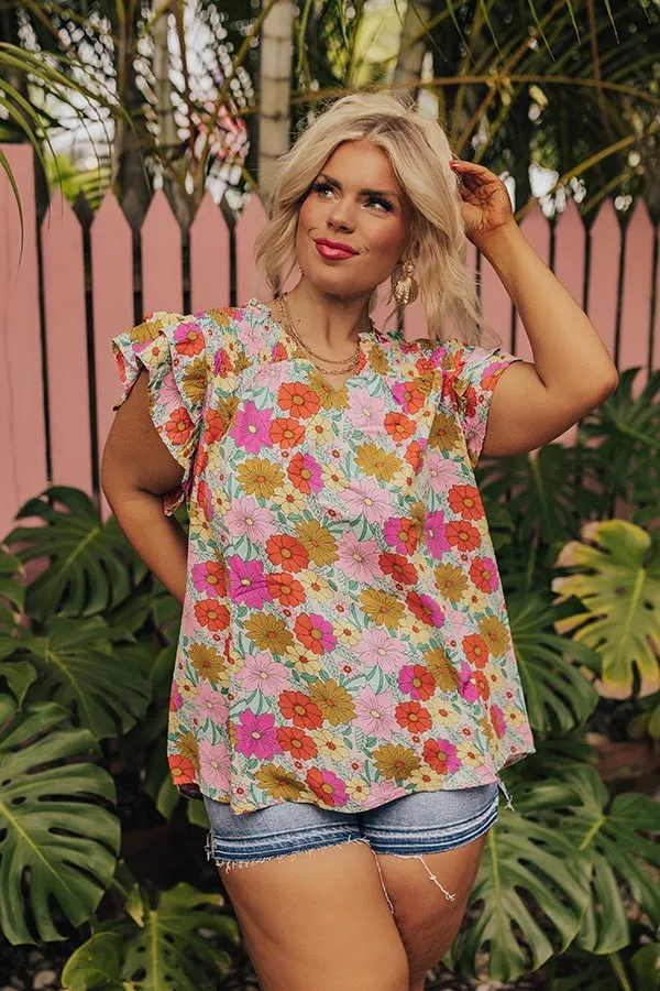 Floral Galore Shift Top In Violet Curves sold by Impressions product image thumbnail 5