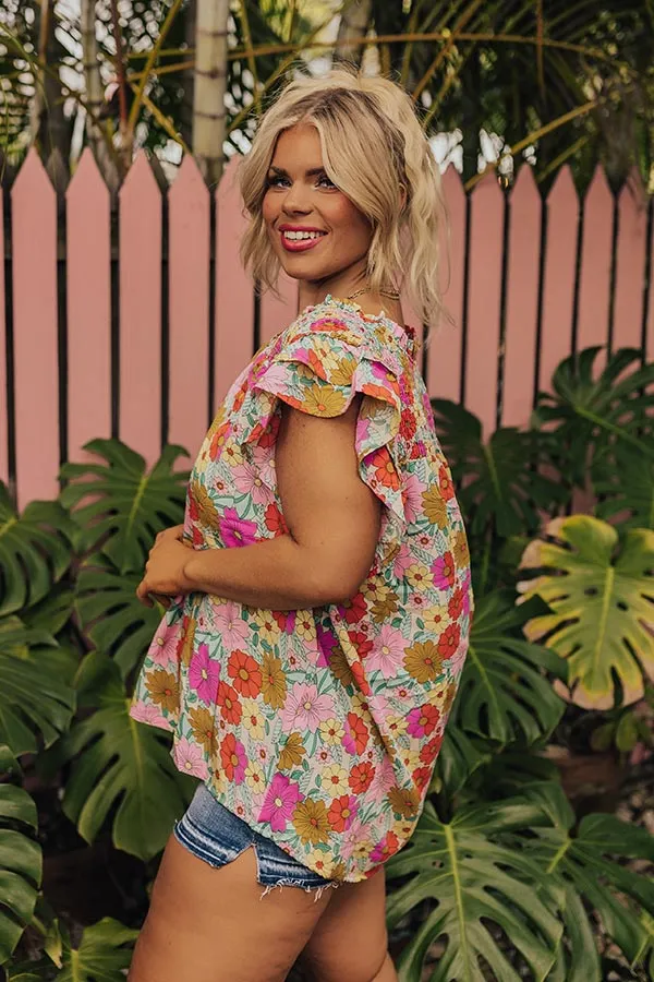 Floral Galore Shift Top In Violet Curves sold by Impressions product image thumbnail 2