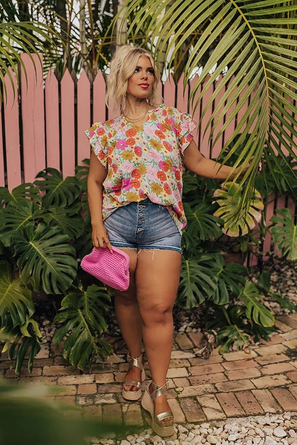 Floral Galore Shift Top In Violet Curves sold by Impressions product image thumbnail 3