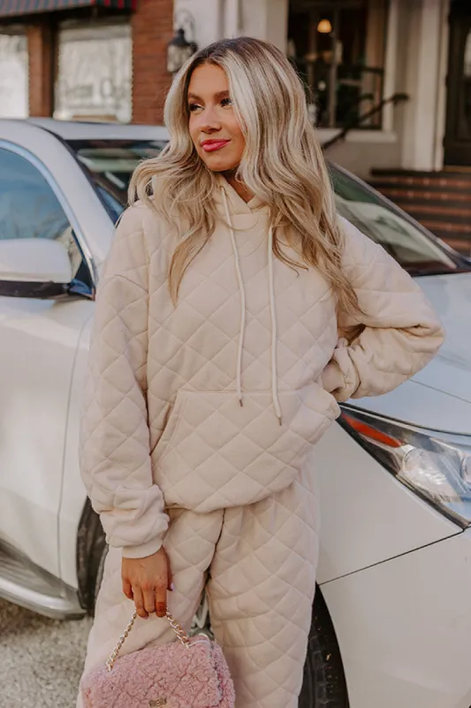 Hustling Hard Quilted Hoodie sold by Impressions