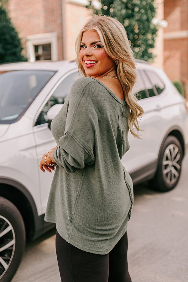 Merlot Snuggles Top In Olive Curves sold by Impressions product image thumbnail 4