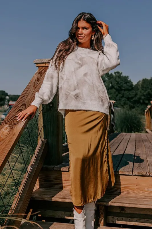 Peppermint Bark Tie Dye Sweater In Taupe sold by Impressions