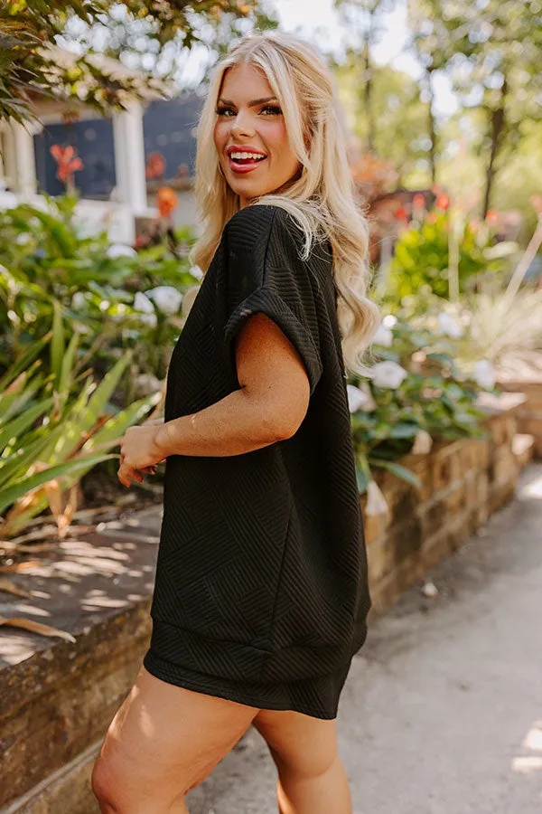 Coffee And Chit Chat Shift Top in Black Curves sold by Impressions product image thumbnail 4